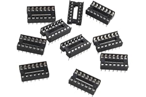 Futheda 10PCS 14 Pin 2,54 mm Pitch Dip/DIL IC Sockets Solder Type Adaptador