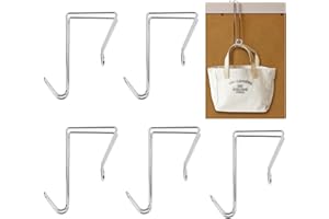 Vagocom 5Pack Wire Cubicle Hooks,Cubicle Shelf Hangers for Hats,Bag,Coat,Mirror,Office Cubicle Accessories(Silver)