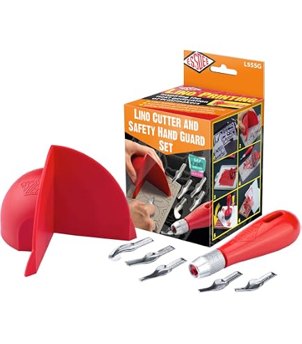 Kit Gravure Lino Essdee - 10 Lames + Baren - Parfait Pour Débutants !