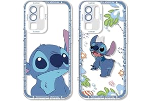 OMYZO [2 Piezas] Stitch Funda para Huawei P30 Pro 6,47", Protección de Cuerpo Completo,Carcasa de Silicona Suave TPU Antichoque Carino Patrón Anime Dibujos Animados Case Compatible con Huawei P30 Pro