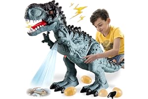 TOEY PLAY Dinosauro Grande Giocattolo per Bambini - Uova Dinosauro - Giochi Dinosauri 3 4 5 6 Anni - 49CM T-rex Giocattoli - Camminando e Ruggendo - Regalo per Bambino Ragazzi Ragazze