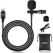 Agptek External Lavalier Microphone For Iphone 7 8 8plus 11 12 Se X Xs Xr 2m Omnidirectional Mini Condenser With Iphone Interface Suitable For Interviews Video Conferencing Podcast Dictation Etc Buy Online At Best Price In Uae Amazon Ae
