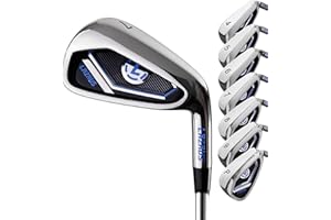 LAZRUS GOLF LAZRUS Premium Herren Einzel- oder Golfschläger-Set (4, 5, 6, 7, 8, 9, PW) (2 und 3) mit flexiblem Stahlschaft für Rechts- und Linkshänder