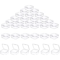 Prmape 48 Pièces Petite Boite de Rangement, 4.5 * 4.5 * 2cm Mini Boite