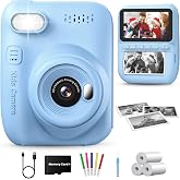 GREENKINDER Instant Children's Photo Camera for Children 3 to 12 Years Old | 3.0" Screen, 32GB Card, No Games, Easy to Use, H