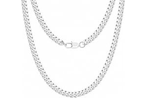 CROWNETTE 925 Silver Chain Necklace for Man 5mm/7mm/9mm Cuban Chain 18-26 Inch Men's Jewellery Gift