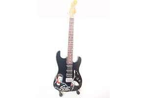 Guitare miniature style Fender Stratocaster - Johnny Hallyday - Absolutguitare - Noir, Brun - Guitare - 5517509031, 421595031