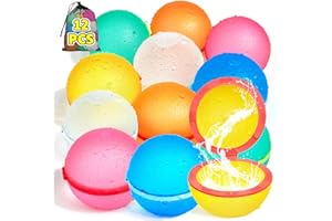 YLZZRS Wiederverwendbare Wasserbomben Selbstschließend,Silikon Magnet Wasserbomben für Kinder Erwachsene, Nachhaltige Selbstdichtende Wasserball, Outdoor Sommerspaß Wasserspielzeug für Party (12 Stück)