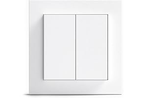 GIRA + Senic Interruptor Inteligente Friends of Hue | Interruptor Inalámbrico Homekit con Regulador de Luz para Bombillas Inteligentes Philips Hue | Sin Batería y Sin Carga | Blanco