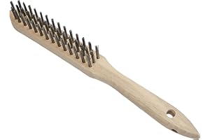 Lessmann Hand-Drahtbürste 3-reihig Stahldraht, Ausführung Glatter Draht