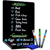 CUHIOY Magnettafel Kühlschrank, 43x28cm Magnettafel Küche, Wochenplaner magnetisch, Memoboard Magnet, für Speiseplanung…
