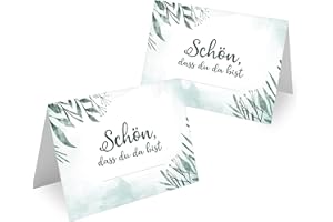 ‎MAVANTO Tischkarten Hochzeit Geburtstag DIN A7 - Design Platzkarten zum Beschriften in vielen verschiedenen Designs (50x Stück, Blütenstrauch)