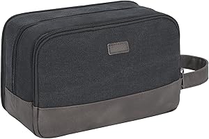 WANDF podróżna kosmetyczka dla mężczyzn, wisząca kosmetyczka, organizer na toaletę, wodoodporny, wodoodporny pokrowiec do golenia na akcesoria toaletowe,czarny