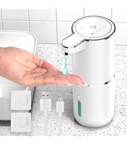 Distributeur De Savon Automatique AiQInu | 380ml | Capteur Infrarouge | Rechargeable USB-C | IPX5