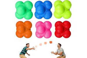 Nicewa 6 stycken reaktionsbollar, set, gummi reaktionsträningsboll för förbättring, reflexbollar för smidighet, reaktionsboll