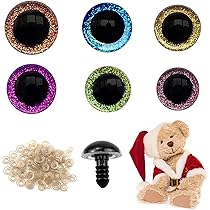 Occhi Amigurumi REJOECE 14mm - 72 Pezzi Con Nasi, 8 Colori Glitter - Per Bambole, Peluche E Lavoretti - Foto 14