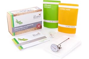 THE BIG CHEESE MAKING KIT Make Your Own Cheese Kit with The Mozzarella and Ricotta Easy Cheese Making Kit (UK) - Gluten-Free Vegan Cheese Kit - Includes Recipes, Vegetarian Rennet for Cheese Making, and other Ingredients, 450g