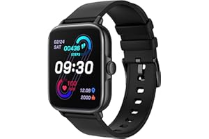 FINDTIME Fitnessuhr Damen Herren Gesundheitsuhr Blutdruckmessung Smartwatch Telefonfunktion Laufuhr Sportuhr Junge Fitness Tracker Schrittzähler Uhr Damen Pulsuhr Aktivitätstracker Schwarz Gold Rosa Silber