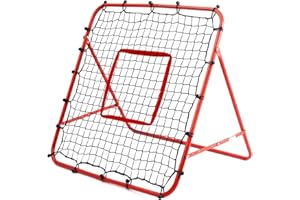 AMAZING TOUR Adjustable Football Rebound Net 100x100cm | Dual-Angle Soccer Trainer with Steel Frame | Portable Folding Rebounder for Passing & Shooting Practice | Outdoor Sports Equipment for Youth & Adult