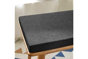 BANGDON Outdoor Garden Bench Cushion 100/120/150cm,non-slip Bench Cushions 2 3 Seater,Indoor Outdoor Bench Seat Cushion for Dining Home Swing (Black,140X30X3CM)