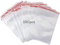 Pakico | 100 Bolsas 10 x 15 cm Con Cierre Zip | Bolsas De Plastico Transparente | Bolsas Celofan Transparente Zip | Bolsas Autocierre | Bolsas Pequeñas Plastico | Diferentes Tamaños