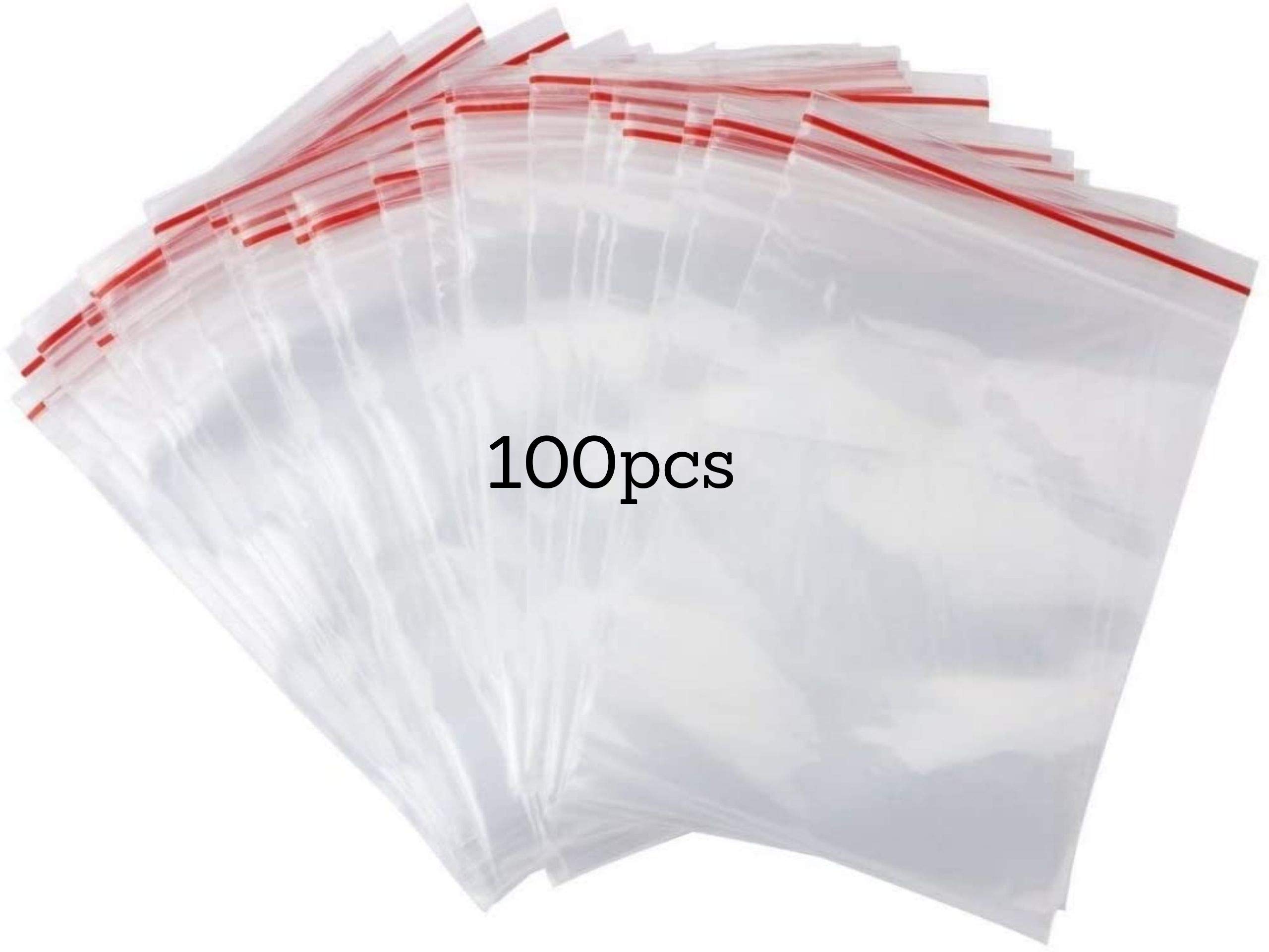 Pakico | 100 Bolsas 10 x 15 cm Con Cierre Zip | Bolsas De Plastico Transparente | Bolsas Celofan Transparente Zip | Bolsas Autocierre | Bolsas Pequeñas Plastico | Diferentes Tamaños - 1
