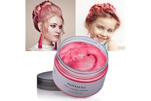 MOFAJANG Hair Colour Wax, Rose Temporary Coloured Hair Paint Wax, Easy Washable Colour Change Hair Dye for Kids,Women,Men (Rose)
