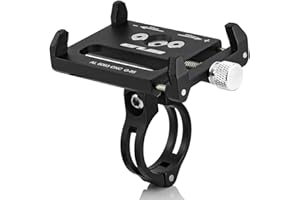 GUB Fahrrad Handyhalterung Aluminium Motorrad Scooter Fahrrad e-Bike Universal Handy Halterung Schnellspanner Lenker für Handy Halter drehbar für 4,7-7,2 Zoll Smartphone, Navi