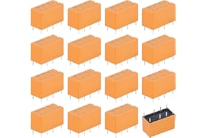 BYZESTY PCB Mount Power Relay Coil, 16 Stück PCB Leistungsrelais 5V, Spulenspannung Relais K19F-DC5V, Mini Leistungsrelais 8 Pins, Power Relay, Mini Relais für Printmontage