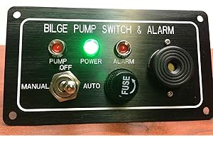 PACTRADE MARINE MARINE BOAT BILGE ALARM PUMP SWITCH ALUMINUM PLATE MANUAL AUTOMATIC by PactradeMarine