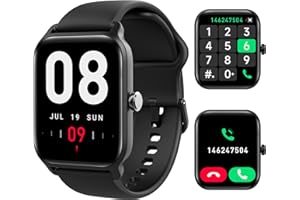 Gydom Montre Connectée Homme avec Appel Bluetooth, Alexa intégrée 1.8" Smartwatch Moniteur de SpO2 Fréquence Cardiaque Sommeil 100 Sport Podometre Calories Etanche IP68 Homme pour Android iOS