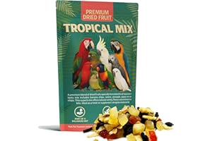 MASCOT PETS Premium Dried Fruit Cocktail Treat Snack For Birds Parrots In Air Tight Resealable Kraft Pouch Bag 210 Grams