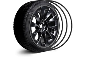EVOOOR Automotive Alloy Wheel Rim Protector - Covering The entire rim of The wheel hub - Strips for Curb Rash Prevention - Set of 4 Rim Protector Easy to Install(18'',Black)