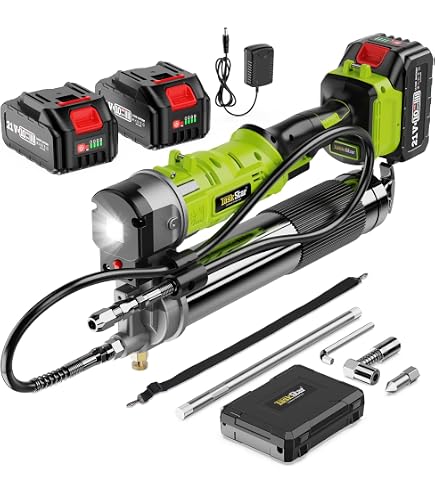 Pistolet à Graisse Électrique Sans Fil 10000 PSI - Compatible Batterie Makita 18V - Tuyau Flexible & LED - Lubrification Facile Voiture, Camion, Tracteur