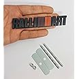RALLIART 3D Grill Logo 12cmx2.2cm Mettalic Alloy Front Grill Badge Car Front Grill 3D Badge Auto Racing Grand Tourer for Car/Bike