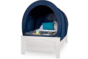 Snuggy Pod Bed Canopy – Navy (Single Size) | Premium Portable Indoor Sleep Tent for Beds | Relaxing Shelter for Sensory Children | Lightweight & Breathable Fabric | Foldable Design & Easy Assembly