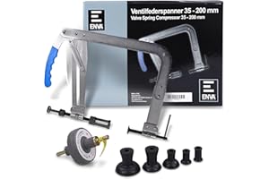‎ENVA MADE FOR QUALITY ENVA Ventilfederspanner 35-200 mm + Ventileinschleif Bohrmaschinenaufsatz 6TLG. Ventilfederspannapparat und Ventileinschleifwerkzeug Ventil Werkzeug Set für Kfz
