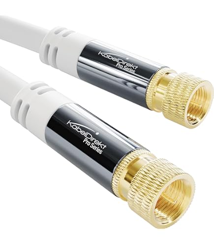 Cavo Bnc Maschio Bnc Maschio Cavo Coassiale RG6 Quad Shield Nero/bianco - Per TV Satellitare, Antenna, Estensioni Cavo Antenna TV Satellitare RG6 Quad Shield Nero Bianco