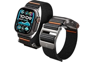 Spigen Correa DuraPro Flex Compatible con Apple Watch Ultra 2/1 49mm, Series 10 46mm, Series 9/8/7/6/5/4/SE 45mm, 44mm - Noir