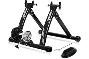 unisky Rodillo Bicicleta Magnético de Ciclismo Rodillo Entrenamiento Bicicleta para Ruedas de 26"-28" o 700C, Plegable y Sile