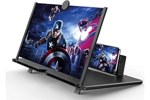 Sevitini Agrandisseur ecran Telephone,16 Pouces Loupe ecran Telephone, HD Amplificateur ecran Telephone Portable,pour Regarder des vidéos de cinéma sur Tous Les Smartphones