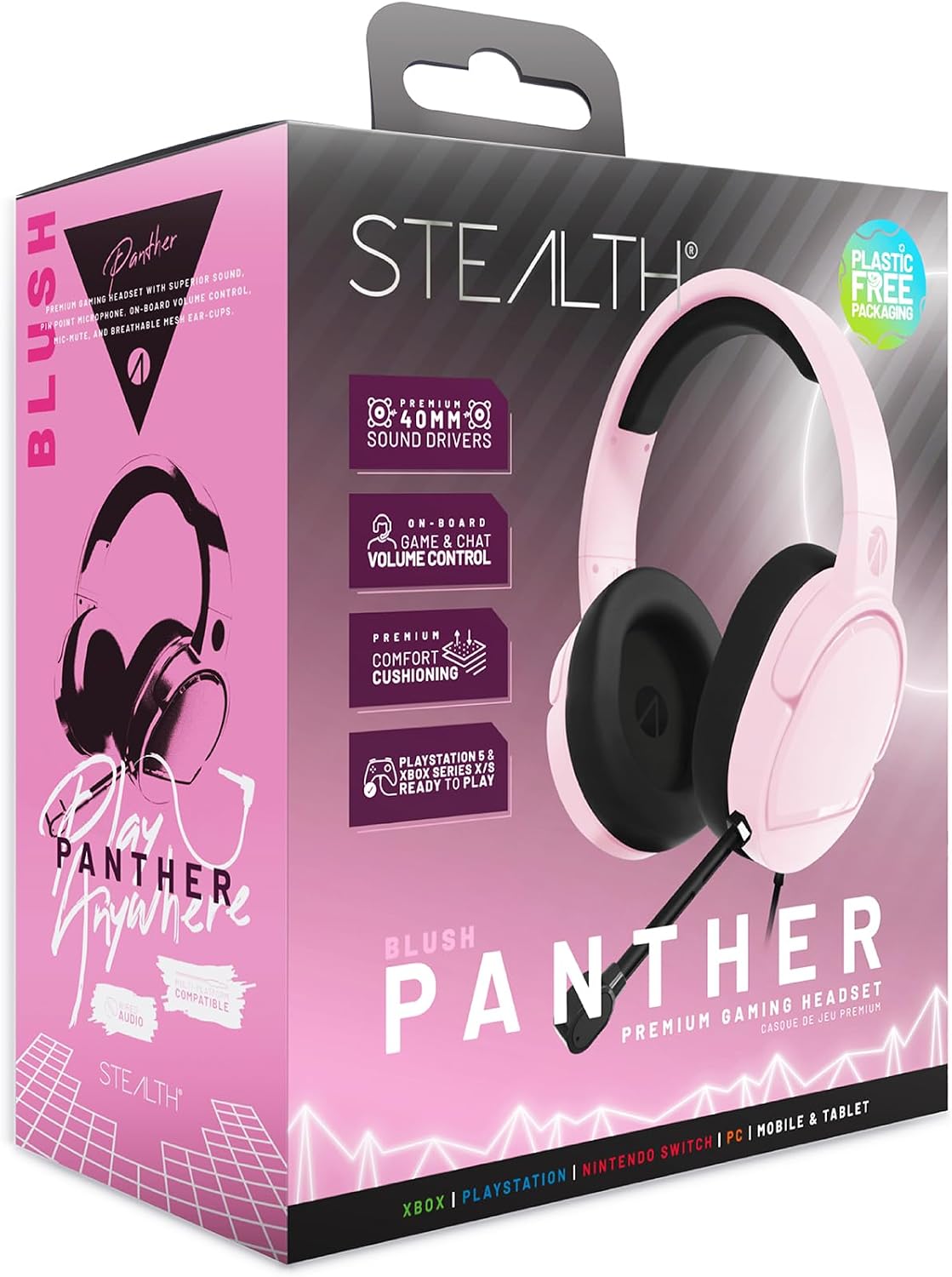 STEALTH PANTHER Headset Range (Blush Pink)