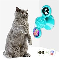 TaimeiMao Windmühle Katzenspielzeug,Plattenspieler Katzenspielzeug,Saugnapf Drehbare Interaktives Spielzeug, Katze…