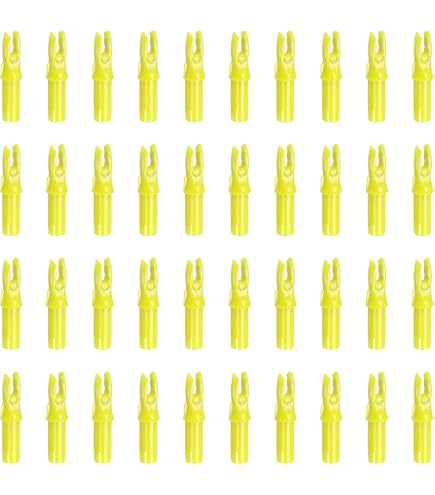 40 Encoches Flèches Tir à L'Arc 6.2mm Orange - Inserts Flèche Remplacement PATIKIL