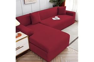 WULTNICEW Sofabezug Ecksofa L Form Jacquard Stretch Sofa Überzug Universal Couchbezug Für 1/2/3/4 Sitzer（L Form Ecksofa Erfordert Zwei）