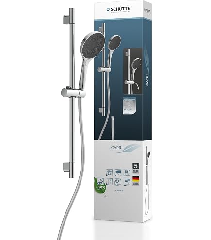 Mezclador De Ducha Termostático Schütte Ocean Blanco - Seguro, Diseño Con Estante De Vidrio, Fácil Instalación