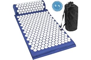 Komodo Acupressure Mat with Pillow & Ball Acupuncture Pin Massage Set (Blue)