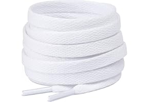 Stepace 2 Paires - Lacets Plats pour Chaussures, Lacets de Remplacement de 8 mm de Qualité Supérieure pour Chaussures de Sport, Chaussures de Ville