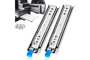 YENUO with Lock Heavy Duty Drawer Runners Slides Full Extension 400 450 500 600 700 800 900 1000 mm Side Mount Ball Bearing Rails Track Guide Glides Bearing 100 kg 1 Pair (W:53mm-24 inch (600mm))