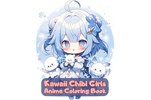 Kawaii Chibi Girls Anime Coloring Book: Cute Tiny Girls To Color For Teens and Adults